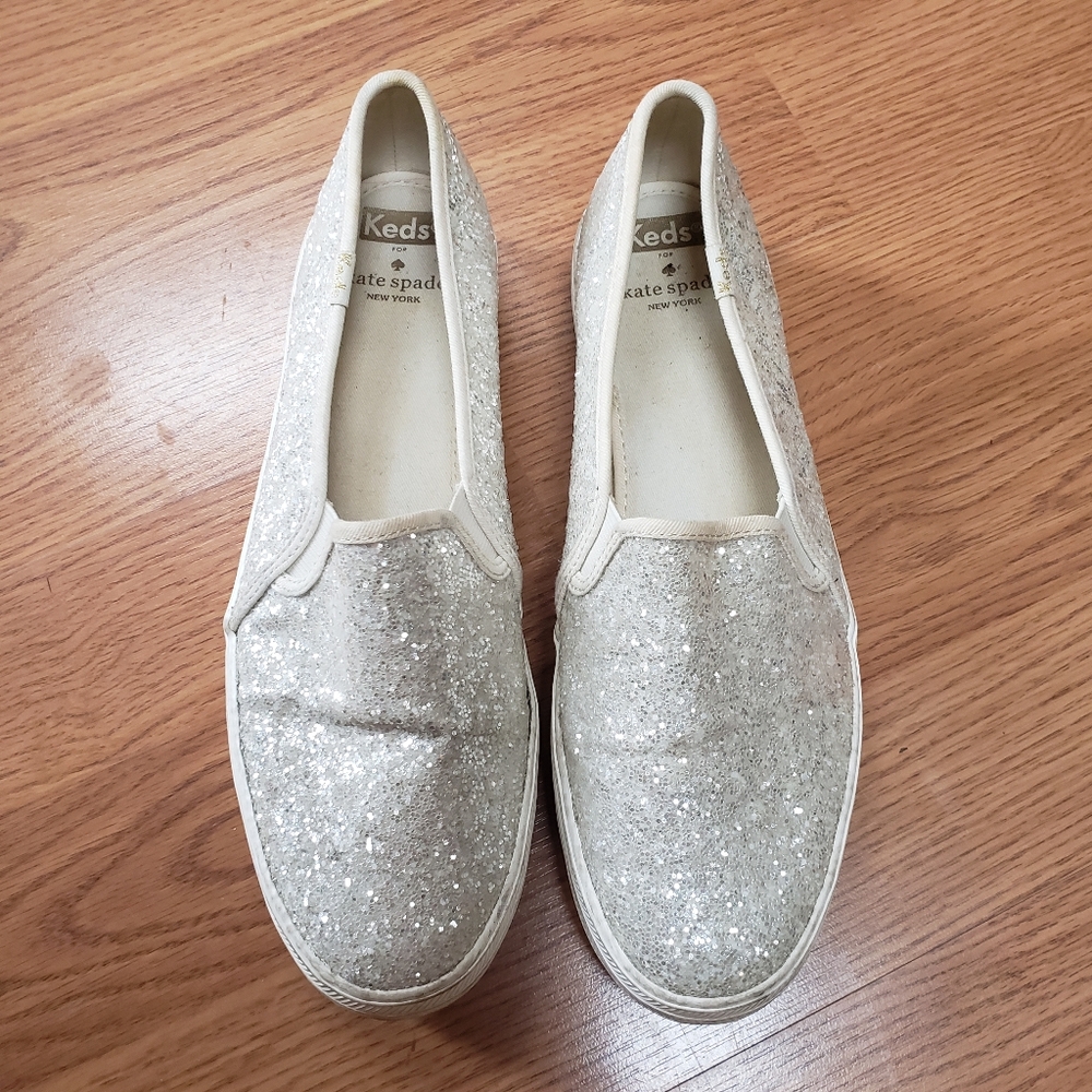 Kate Spade X Keds Triple Decker Glitter Sneakers - Picture 2 of 6